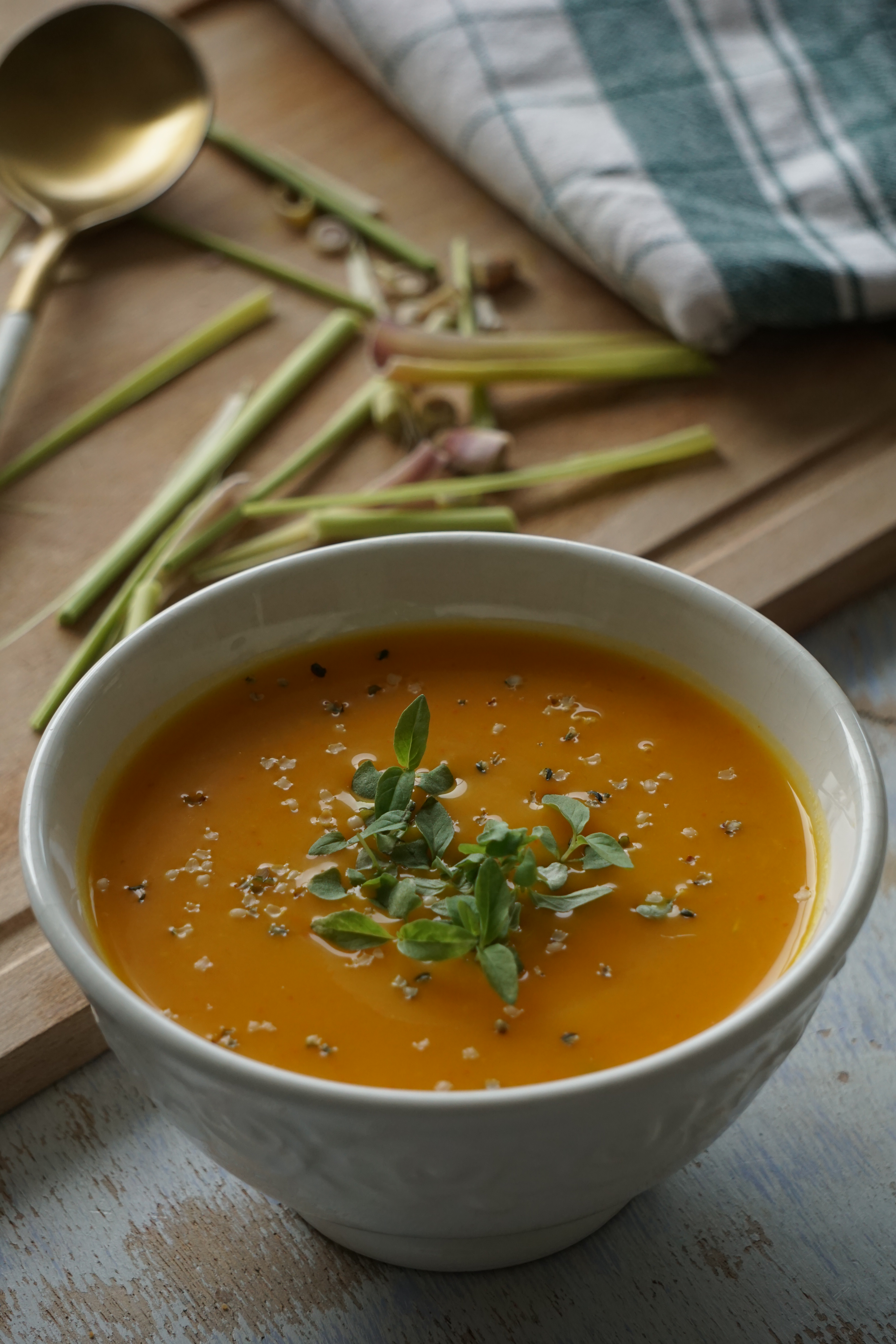 Recette de Velouté de Potimarron et Citronnelle