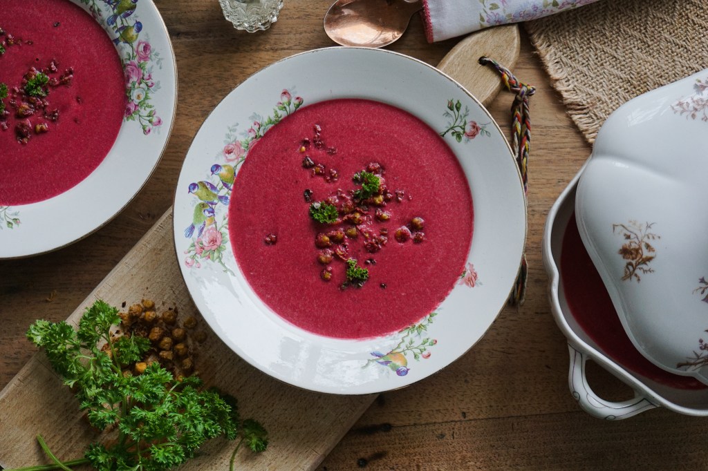 recette velouté lait de coco betteraves