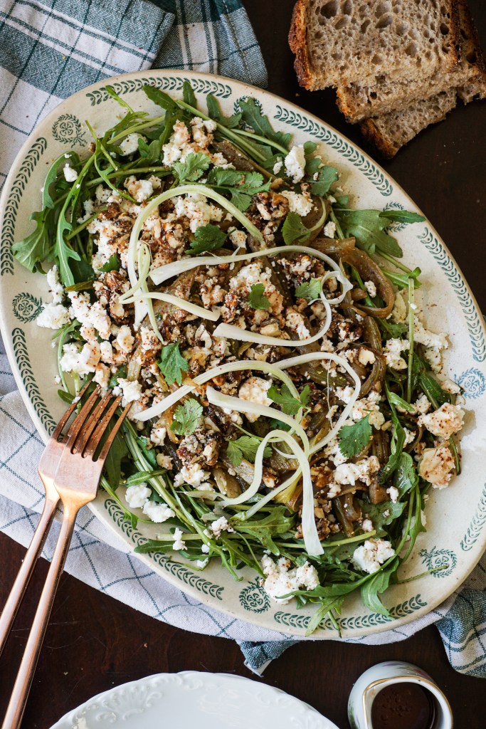 Salade au Fenouil, Feta et Noix Caramélisées