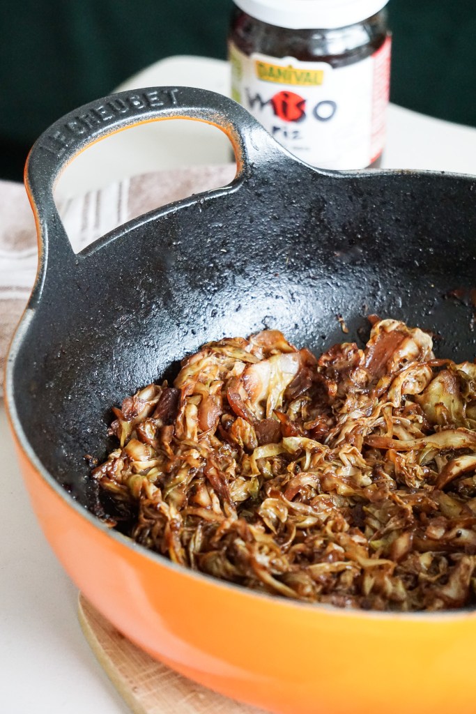 recette de poêlée de chou au miso
