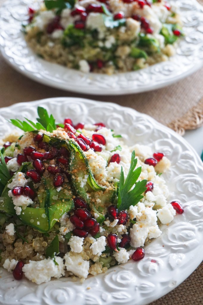 Salade Végétarienne Quinoa et Courgettes